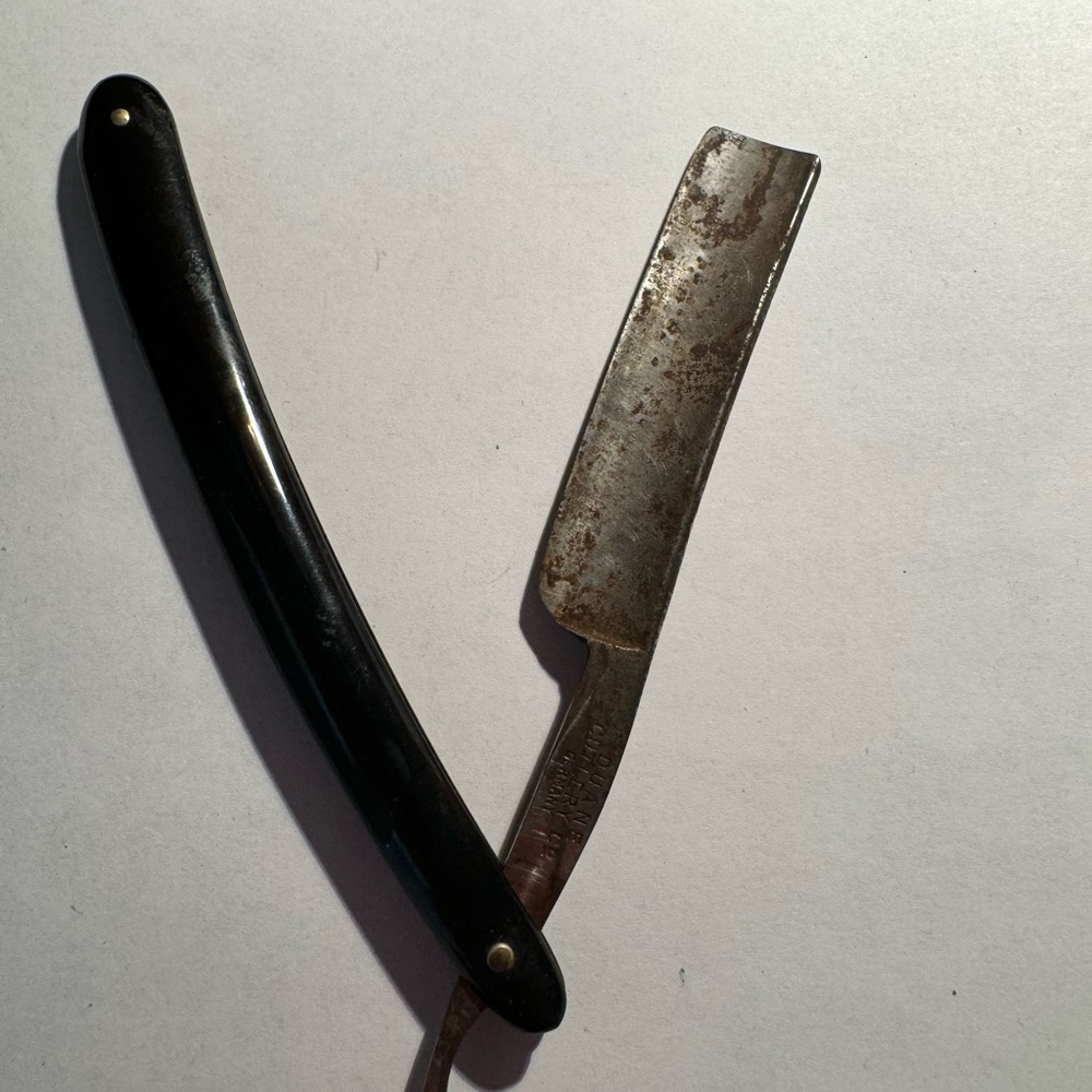 Duane Cutlery Co Germany straight edge razor antique vintage